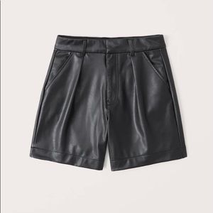 BRAND NEW A&F Vegan Leather Tailored Shorts